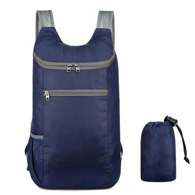 TEMU Foldable Backpack For - Large Capacity Daypack With Adjustable Straps, Lightweight For Camping, Hiking & Traveling, Black With Zipper Closure, Camping Backpac Image