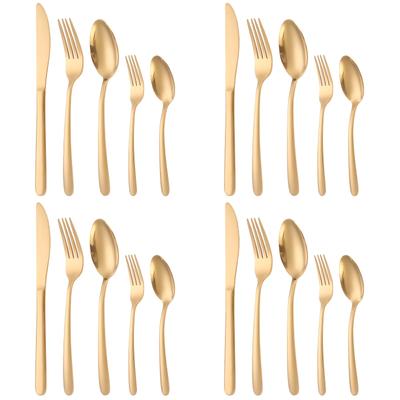 TEMU 20pcs/30pcs Tableware Stainless Steel Knife, Fork And Spoon Set Bullpolishing Dishwasher Safe And Easy To Clean Family Dinner Partybirthday Camping Party Image