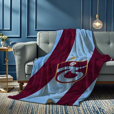 TEMU Logo Pattern Flannel Blanket, Suitable For Sofa, Bed, Office Napping And Travel - Soft Comfortable, Tear-resistant Image
