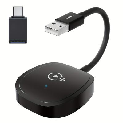 TEMU With Video, Functionality, Compatible With Smartphones, Oem Wired To Wireless Converter, Carpaly Anti-theft Support For Video Features, Suitable For 2016+ Cars And 10 Systems Image