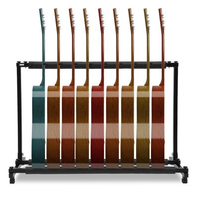 TEMU Compact Size | Foldable 9-way Guitar Stand - Sturdy Display For Acoustic, Electric & Bass Guitars, With Powder-coated , Freestanding With Accessories Included Image