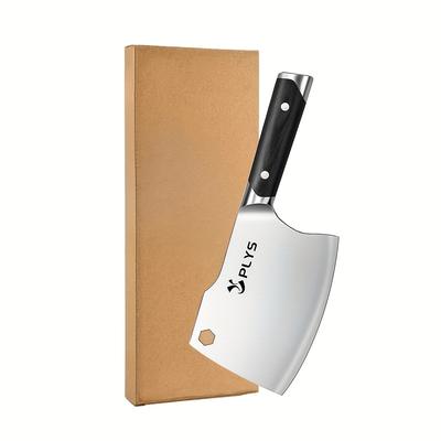 TEMU 's Knife, Chopping Axe, Chopping Knife, Thickened Blade For Bone Chopping - Easily Cut Beef Bones, Turkey, Vegetables, Round Hole Storage Design, Ergonomic , Gift For Cooking Enthusiasts Image