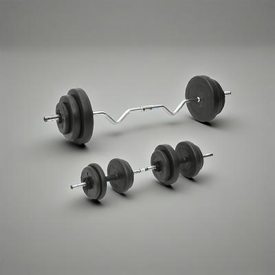 TEMU 60kg Adjustable Bar & Dumbbell Set With Weight Plates - Home Gym Equipment For Strength Training Image