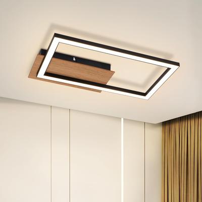 TEMU Led Ceiling Light Living Room Light - 3000k Black Living Room Light Modern Bedroom Ceiling Lamp 12/24/32w Warm White Light Hallway Light For Bedroom Office Kitchen Dining Room Image