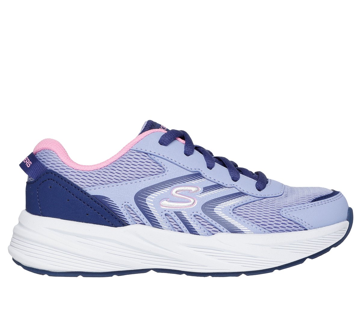 Skechers Girl's Microspec Tread - Extraordinary Ease Sneaker | Size 1.0 | Periwinkle | Synthetic/Textile