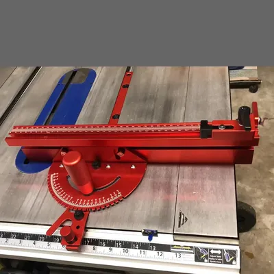 Table Saw Miter Gauge Miter Bar for 3/4 x 3/8 Inches, with Adjustable Flip Stop and Fence For Woodworking Crosscut, Miter Cut