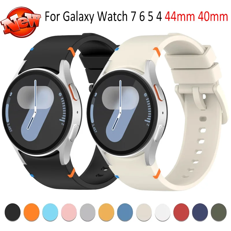 Silikonarmband für Samsung Galaxy Watch FE 7 6 5 4 44 mm 40 mm 5 Pro Offizielles Armband Band Watch 6 4 Classic 47 mm 46 mm Correa Image