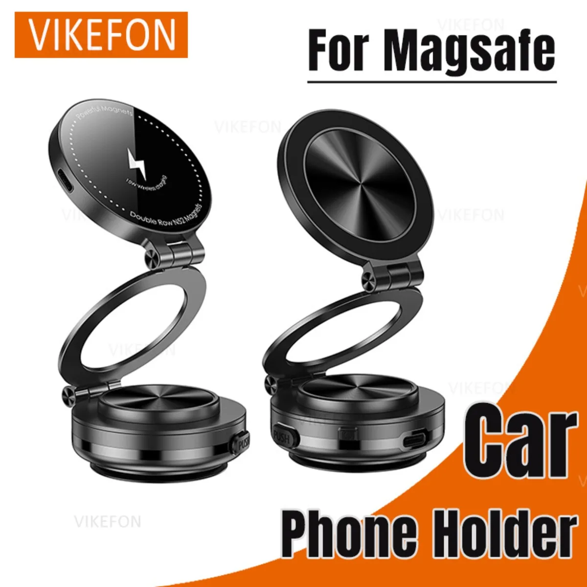 Auto Magnetische & Vakuum Saugnapf Telefon Halter Drahtlose Ladegerät Faltbare Ständer Für Magsafe iPhone 16 15 14 13 12 Pro schnelle Lade