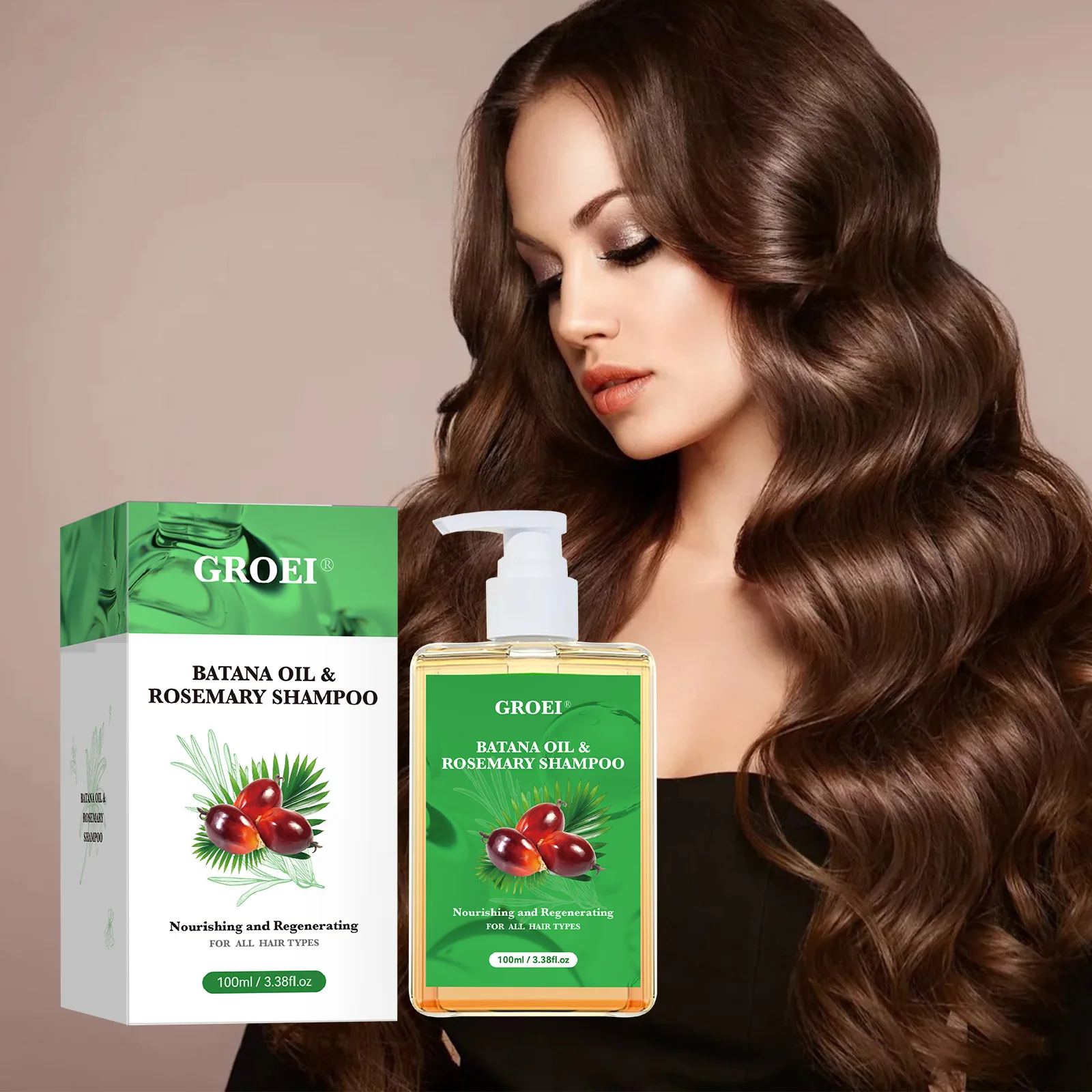 100 ml Shampoo, Batana-Öl, reinigend, beruhigend, für die Kopfhaut, intensive Reparatur, Batana-Pflegeshampoo mit Rosmarin-Extrakt für alle Haare Image