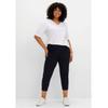 7/8-Hose SHEEGO "Große Größen", Damen, Gr. 54, Normalgrößen, blau (tiefblau), Obermaterial: 98% Baumwolle, 2% Elasthan, unifarben, casual, comfort fit 7/8-Länge, Hosen, mit Gummibund