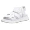 Riemchensandale RIEKER SPORT, Damen, Gr. 39, weiß, Leder, unifarben, casual, Schuhe, Sommerschuh, Klettschuh, Outdoorsandale mit weichem Fußbett