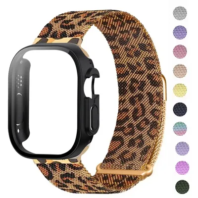 Uhrengehäuse + Armband für Apple Watch Band 44 mm 45 mm 40 mm 41 mm Milanese Loop Armband Correas Image