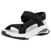 Trekkingsandale RIEKER SPORT "Byron Bay vegan", Damen, Gr. 43, schwarz (schwarz, sohle weiß), Lederimitat, Textil, casual, Schuhe, Outdoorsandale, Sommerschuh, Klettschuh mit RiekerAir Dämpfung