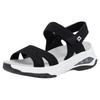 Sandale RIEKER SPORT "Byron Bay", Damen, Gr. 43, schwarz, Textil, unifarben, casual, Schuhe, Sport-Sandale, Sommerschuh, Outdoorsandale mit weichem Fußbett