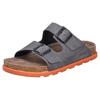 Pantolette RIEKER, Herren, Gr. 47, grau, Nubukleder, klassisch, Schuhe, Sommerschuh, Strandschuh, Hausschuh mit bequemem Fußbett