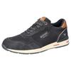 Sneaker MUSTANG SHOES, Herren, Gr. 46, bunt (dunkelblau, braun), Textil, Lederimitat, kontrastfarbene Details, casual, Schuhe, Schnürschuh, Freizeitschuh mit weicher Schaftrandpolsterung