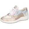 Keilsneaker WALDLÄUFER "M-TONIA", Damen, Gr. 5,5 (38,5), gold (goldfarben kombiniert), Glattleder, Lackleder, Nubukleder, metallic, mehrfarbig, sportlich, Schuhe, Schnürschuh, Komfortschuh, Bequemschuh mit Reißverschluss, M-Weite