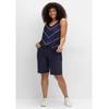 Bermudas SHEEGO "Große Größen", Damen, Gr. 48, Normalgrößen, blau (tiefblau), Obermaterial: 98% Baumwolle, 2% Elasthan, unifarben, casual, regular fit kurz, Hosen, in Chino-Optik