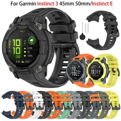 No Gaps Band For Garmin Instinct 3 AMOLED/SOLAR 45 50mm Silicone Sport Bracelet For Garmin Instinct E 45mm Original Watch Strap