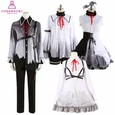 PJSK Project Sekai Weißes Kleid Rin Ren Cosplay Kostüm Halloween Karneval Anpassbares Outfit Image