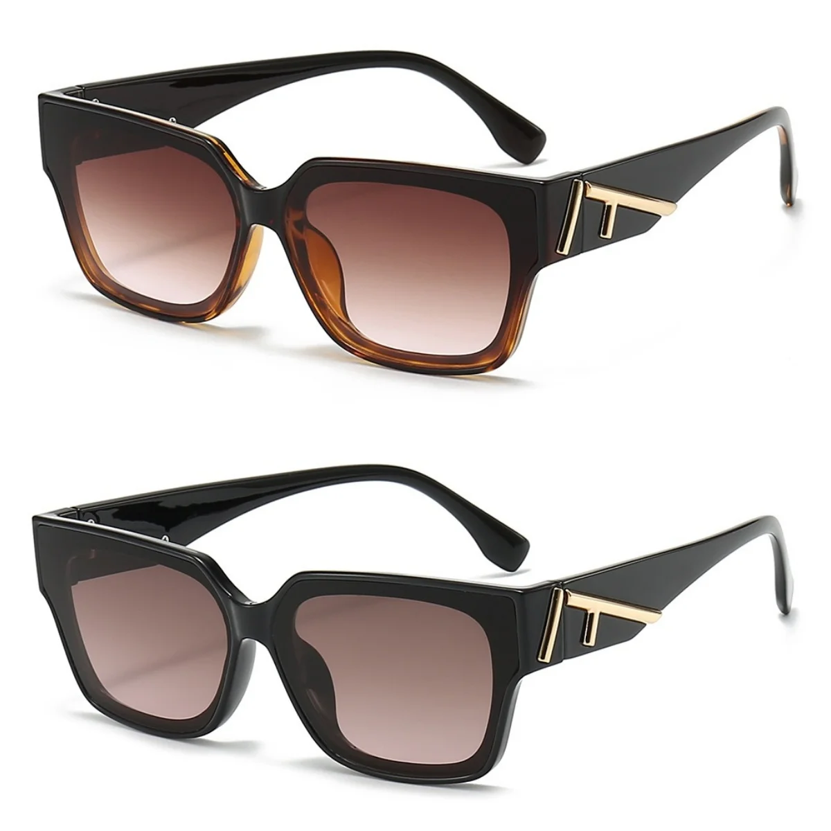 Neue Modedesigner-Herren-Sonnenbrille mit quadratischem Rahmen, farbige Sonnenbrille der Luxusmarke, Unisex-Sonnenbrille für Damen, tägliche Straßenaccessoires Image