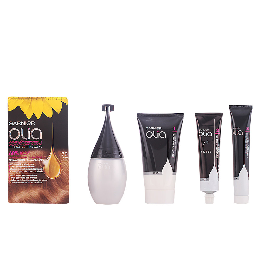 Olia Coloración Permanente #7,0 Rubio Set 4 pz Image