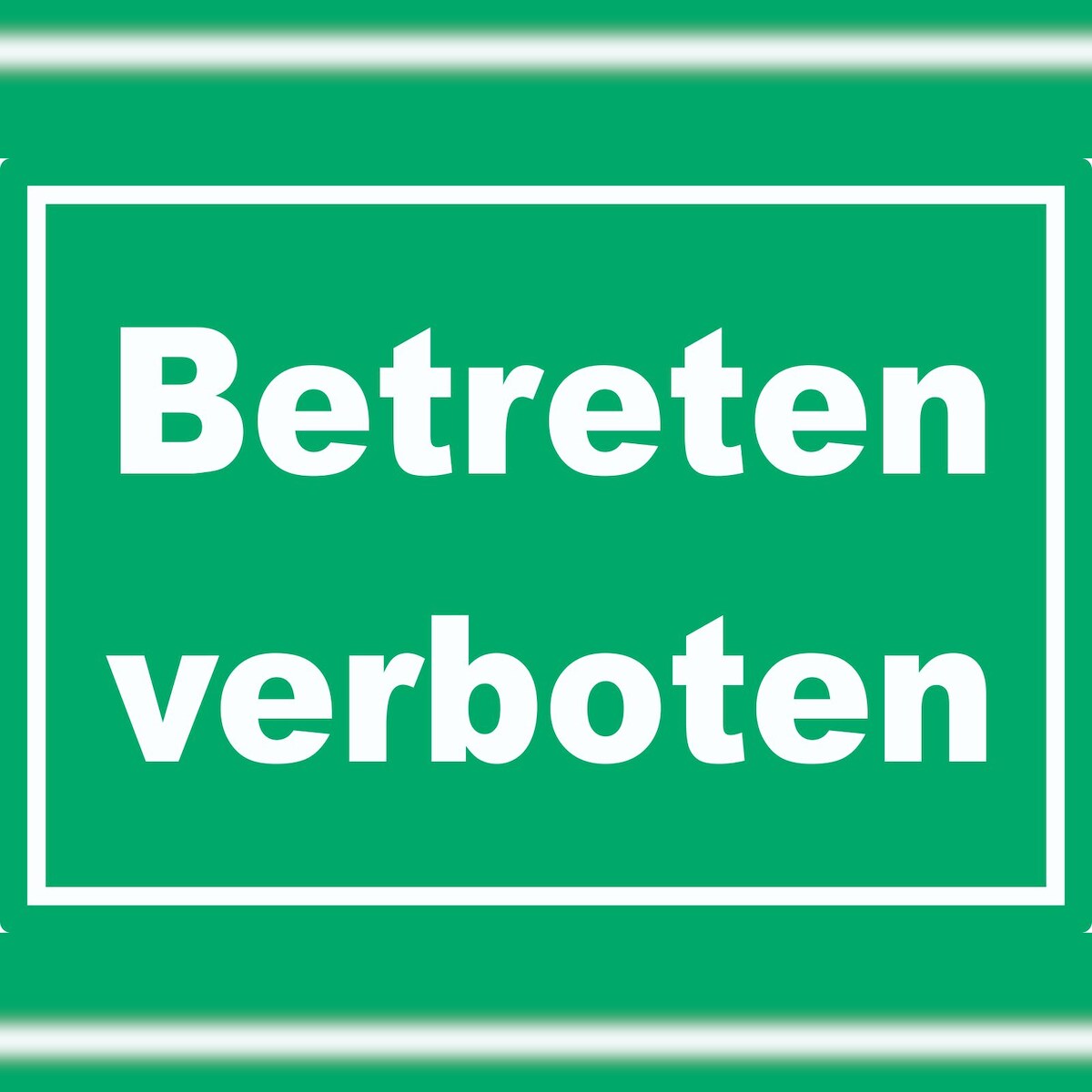 HB-Druck Betreten verboten Schild grün-weiß A3 (297x420mm) Image