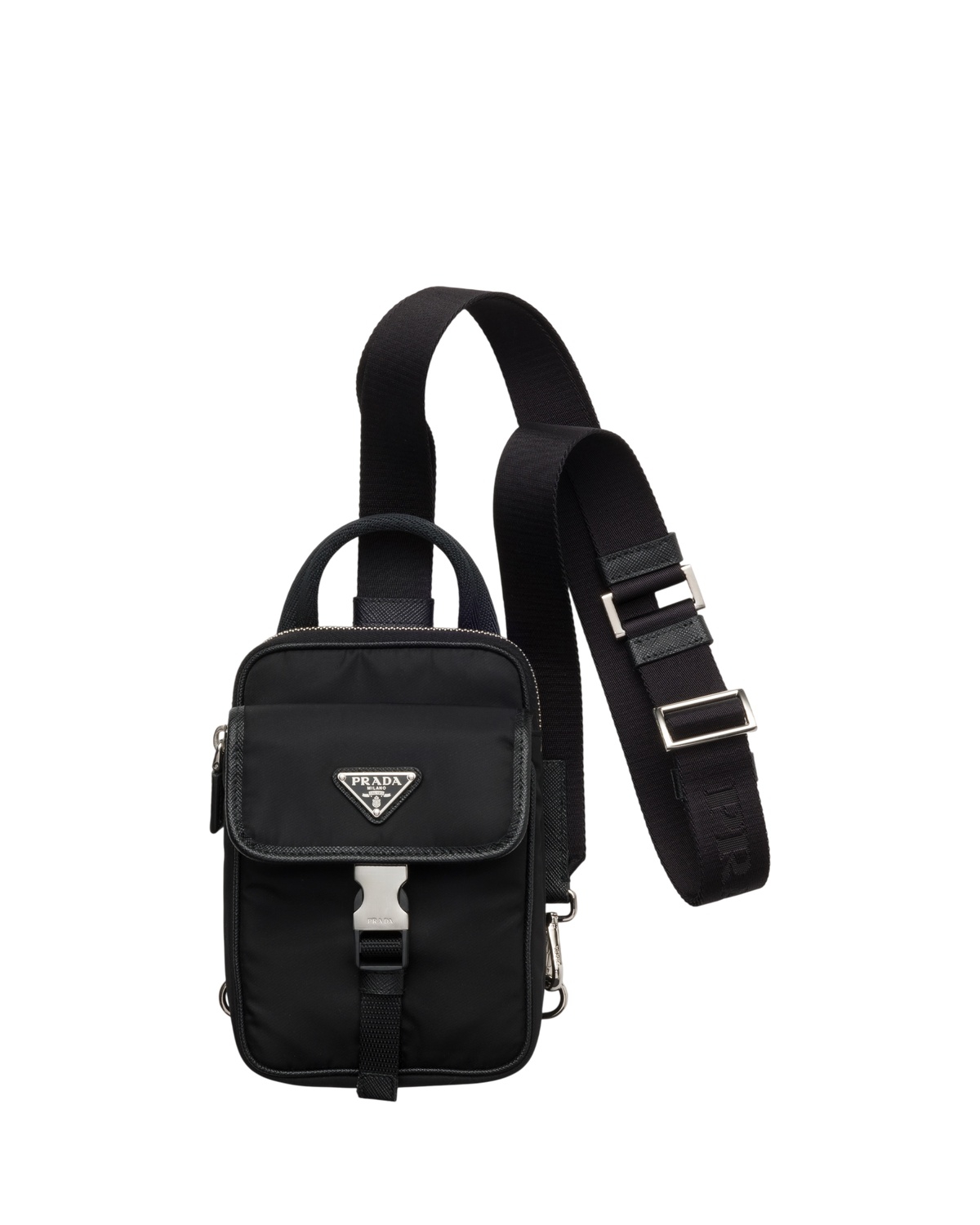 Prada Re-Nylon and Saffiano Leather Smartphone Case - Black