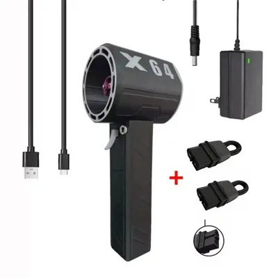 NEW X64 Handheld Turbo Jet Fan Car Violent Air Blower Wireless Air Gun 64mm Brushless Motor Powerful