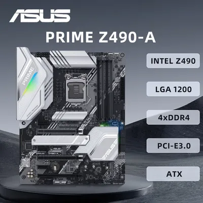 ASUS PRIME Z490-A Motherboard LGA1200 Support i9-11900K i7-11700K i5-10400F 11600K 10600K CPU DDR4