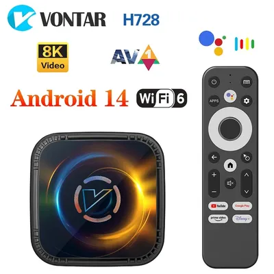 VONTAR H728 Android 14 TV Box Allwinner H728 Octa Core Cortex A55 Support 8K Video 4K 1000M LAN