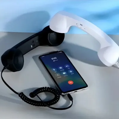 3.5mm Retro Telephone Handset,Wired Phone Headphones Handset Receivers,Anti Radiation Retro