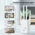 Ripetitore WiFi wireless 300M Extender WiFi Amplificatore di segnale WIFI wireless a lungo raggio Ripetitore Internet di rete wireless EU