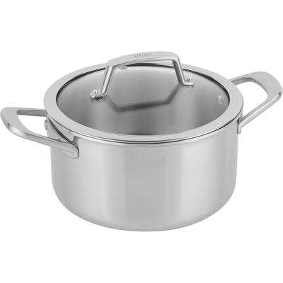 Kochtopf NINJA "Ninja EverClad Suppentopf aus Edelstahl C902DE", silber (edelstahlfarben), H:16,5cm Ø:20cm, Töpfe, Entwickelt für den Einsatz unter schwierigsten Kochbedingungen Image