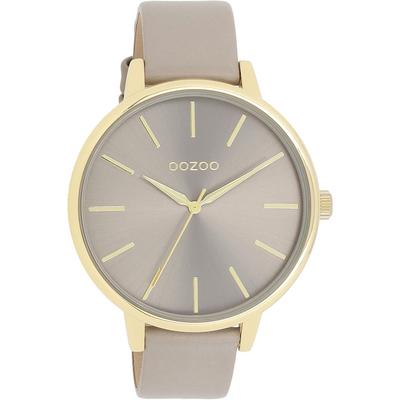 Quarzuhr OOZOO, grau (taupe), Armbanduhren, Damen, Armbanduhr, Damenuhr, Herrenuhr, Lederarmband Image