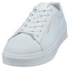 Plateausneaker BUGATTI, Herren, Gr. 46, weiß, Lederimitat, sportlich, Schuhe, Freizeitschuh, Halbschuh, Schnürschuh mit seitlicher Logoprägung