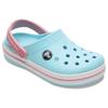 Clog CROCS "Crocband Clog", Kinder, Gr. 25, weiß (hellblau, rosa, weiß), Croslite, casual, Schuhe, Sandale, Sommerschuh, Badeschuh mit Lüftungsöffnungen