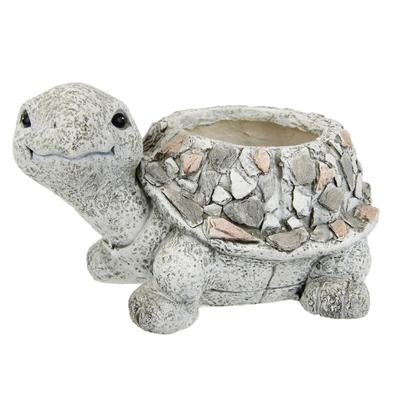 Pflanzkübel I.GE.A. "Schildkröte aus Magnesia", grau, B:38cm H:24cm, Magnesia, Pflanzgefäße, Blumentopf Kübel Blumenkübel Pflanzgefäß Deko Tier zum Bepflanzen Image