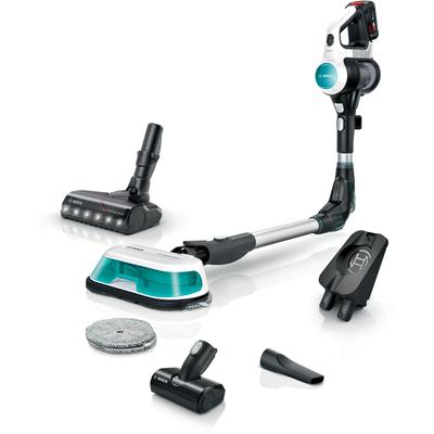 BOSCH Akku-Stielstaubsauger "Unlimited 7 ProHygienic Aqua BKS71HYG4, 2in1 Saugen & Wischen", weiß, B:25,2cm H:131,5cm T:20,4cm, Akkusauger, Knickrohr, Hygiene-Filter, 10 J. Motorgarantie, Mini-Turbo-Düse, weiß Image