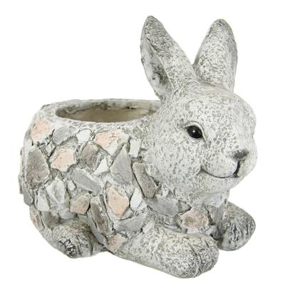 Pflanzkübel I.GE.A. "Blumenkübel Hase aus Magnesia", grau, B:33cm H:21cm, Magnesia, Pflanzgefäße, Blumentopf Kübel Pflanzgefäß für Sukkulenten Gartendeko Terrassendeko Image