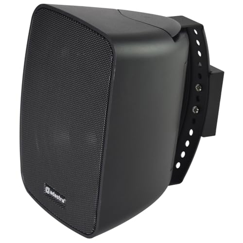 Adastra | BG Series Outdoor & Indoor 100V Weatherproof Wall Mountable Speaker | Full-Range Audio Speaker with Adjustable Mounting Bracket | IP54 Rating, 4" Driver, black