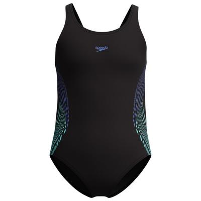Speedo - Kid's Plastisol Placement Muscleback - Badeanzug Gr 128 schwarz Image