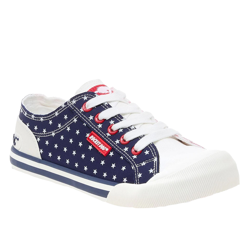 Rocket Dog Womens/ladies Jazzin Spangle Trainers (red/white/navy) - Size UK 7 | Rocket Dog Sale | Discount Designer Brands