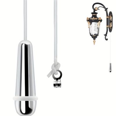 TEMU 1/2pcs Bathroom Pull Cord, Pull Cord Handle, Bathroom Pull Cord Handle With 150cm Cord For Bathroom Toilet Light/ceiling Light/fan Switch Etc. Image