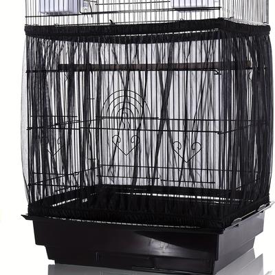 TEMU Birdcage Netting Cover, Splash Guard For Birdcages, Net, Universal Feather And Food Spill Protection, Light-blocking Cover For Cages, Breathable Cage Cloth. Image