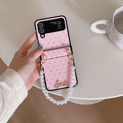 TEMU Cute Folding Wristband Chain Phone Case For Zflip3/4/5/6 Flip Full Cover Protective Case Image