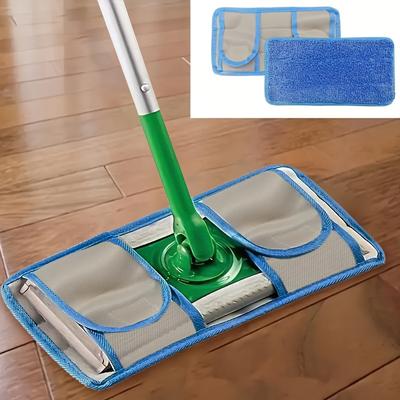 TEMU 1pc, Reusable Mop Pad, Mop Cloth, Washable And Mop Cloth, High Dirt And Water Absorption, Wet And Dry Use, Easy To Clean, Cleaning Supplies Image