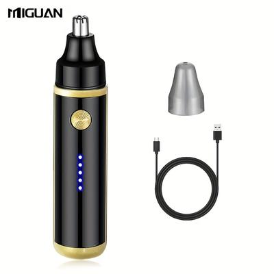 TEMU Rechargeable Electric Nose Trimmer, Usb Charging Nose Hair Shaver For Men And Women, Facial And Eyebrow Hair Removal, Plastic Material With 500mah Lithium Battery Image