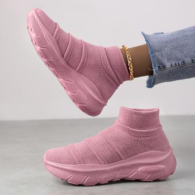 TEMU Women's Outdoor Athletic Sneakers - Breathable, Non-slip, Lightweight, Footwear In Pink, , And With Soft Md Sole For Comfortable Hiking And Image