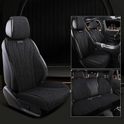 TEMU 25 Universal Car Seat Covers Made Of Linen For All , Featuring Stitching For A Soft And Comfortable . Image